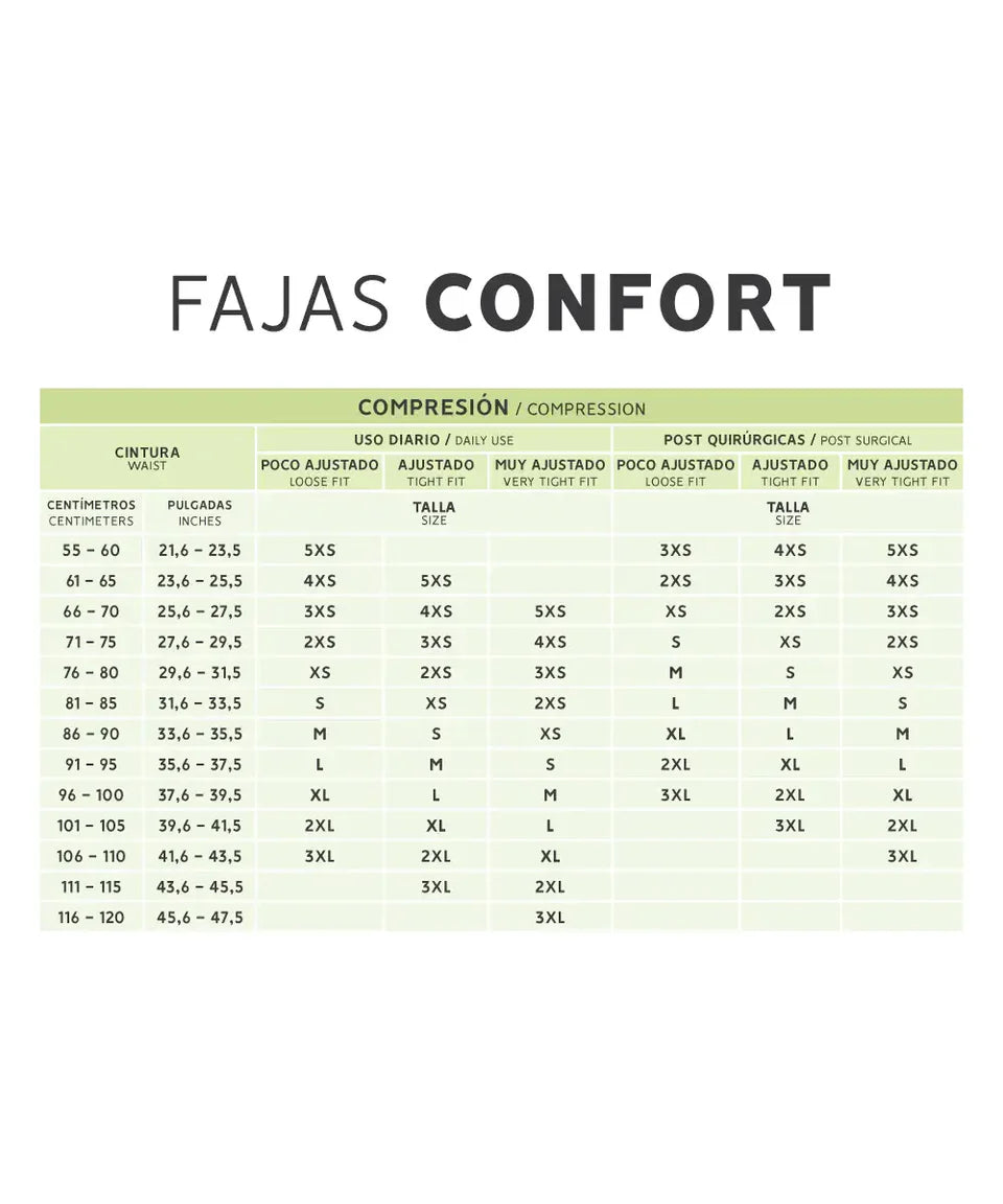 FAJA POST OPERATORIA ZIPERR LETAREAL Y MANGAS COMPRESION SUAVE / MEDIA( REF. C-003 )
