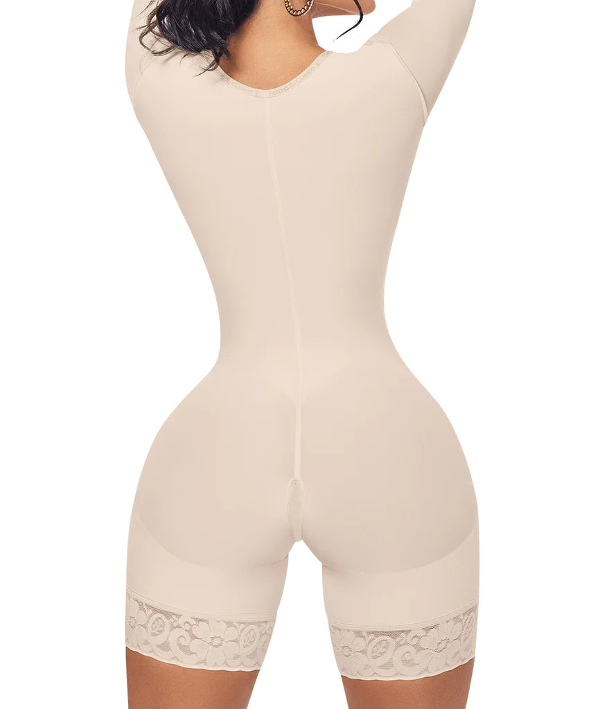 FAJA POST OPERATORIA ZIPERR LETAREAL Y MANGAS COMPRESION SUAVE / MEDIA( REF. C-003 )