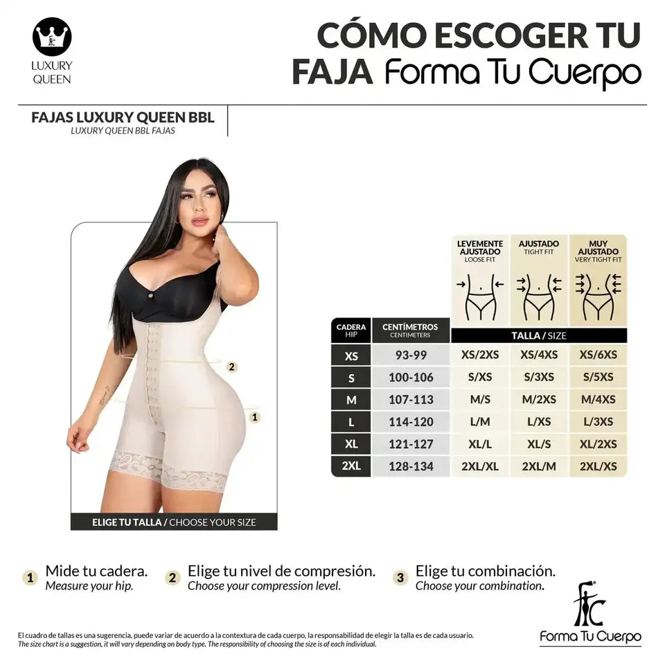 FAJA RELOJ DE ARENA LUXURY QUEEN ALTA COMPRESION (Ref. LUXBBL-213/ LUXBBL-013)