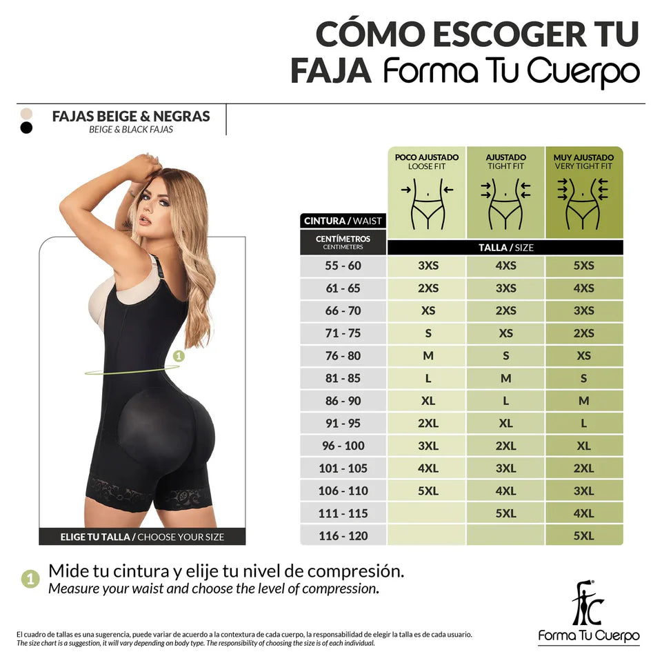 FAJA MOLDEADORA SHORT ALTA COMPRESION NEGRA (Ref. O-016 )