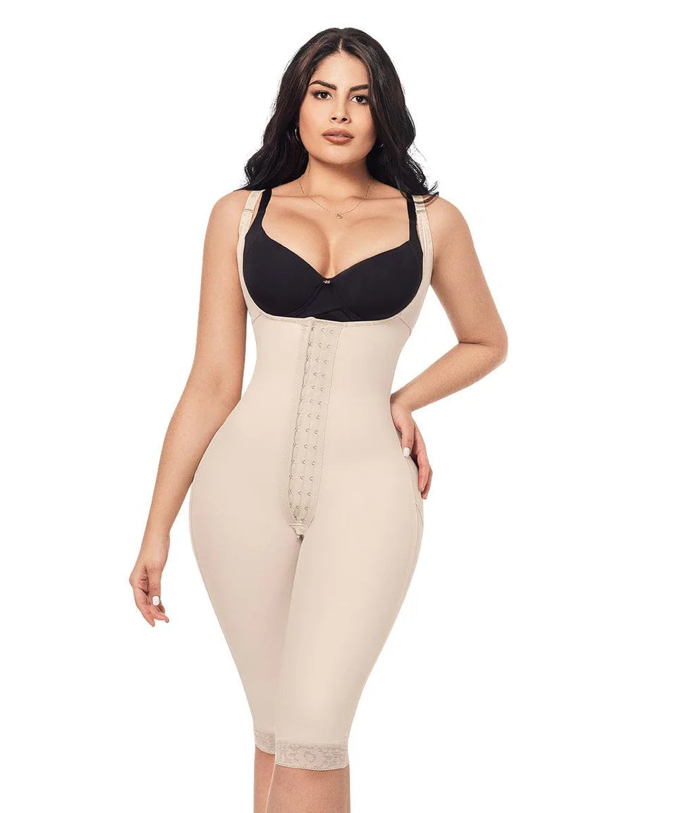 FAJA A LA RODILLA RELOJ DE ARENA EXTRA REALCE GLUTEOS BEIGE (Ref. O-021 )
