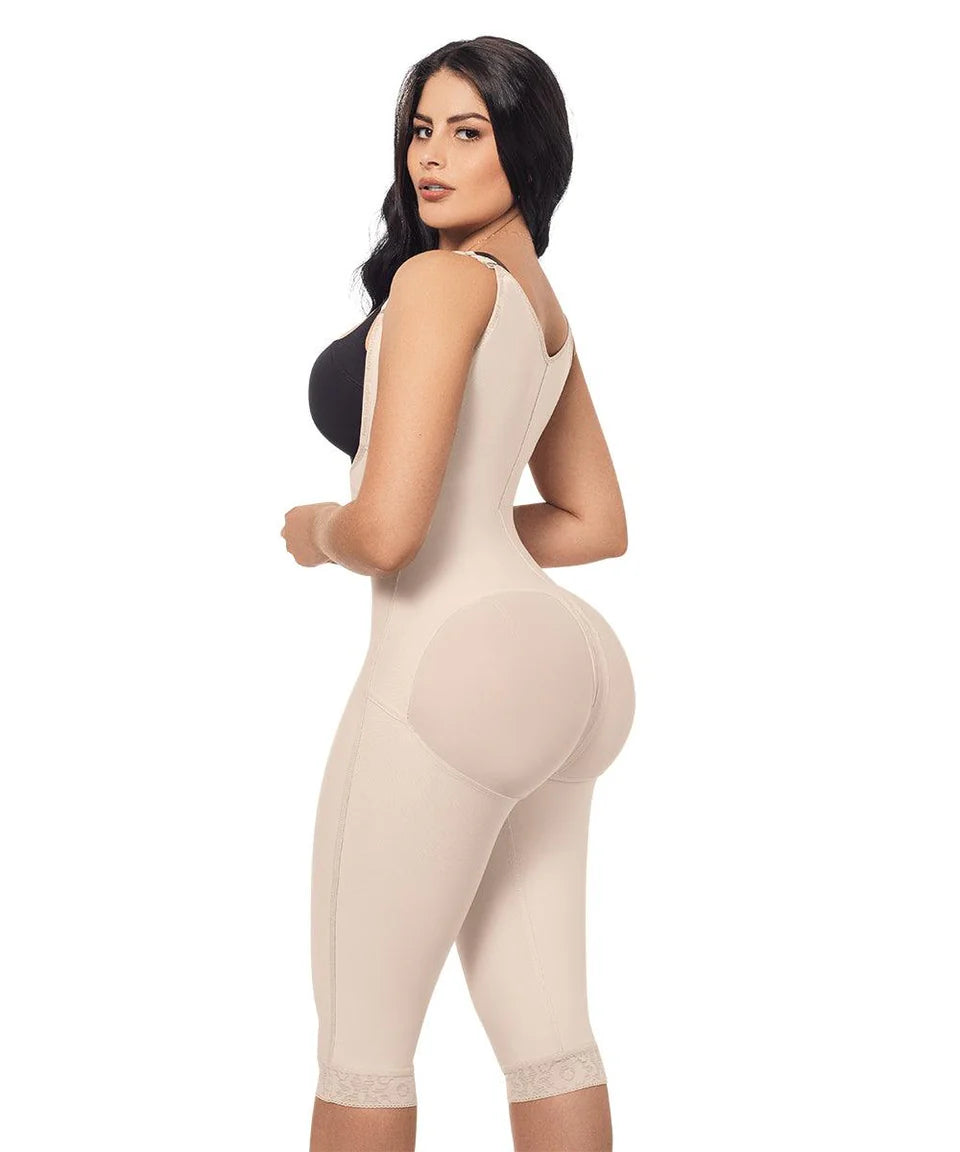 FAJA A LA RODILLA RELOJ DE ARENA EXTRA REALCE GLUTEOS BEIGE (Ref. O-021 )