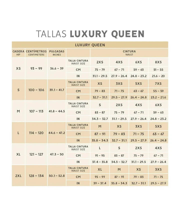 FAJA RELOJ DE ARENA CON BRA INCLUIDO LUXURY QUEEN ALTA COMPRESION (Ref. LUX-293)