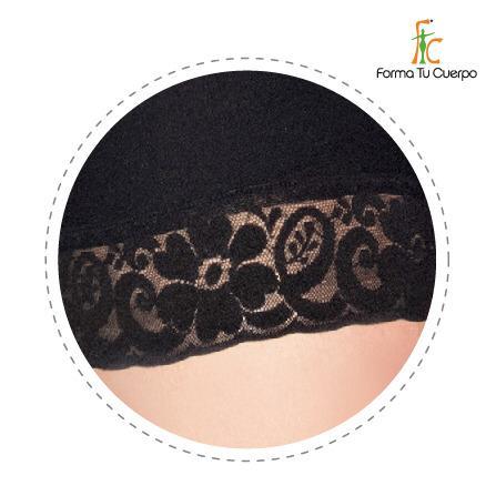 Faja Medio Muslo, Alta compresión levanta gluteos negra  (Ref. O-016 )